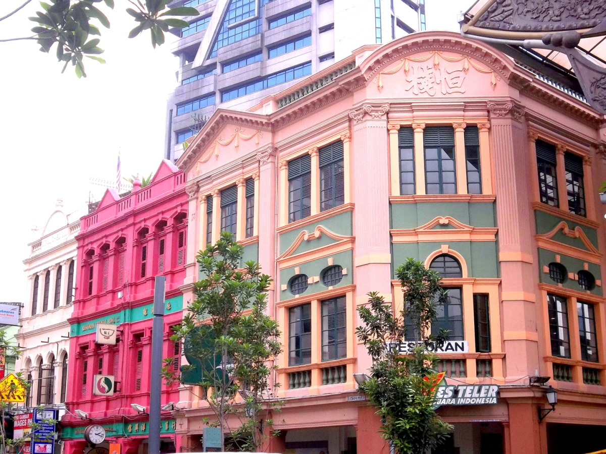 Near Central Market Plaza - Cheerfully Painted Historic Buildings