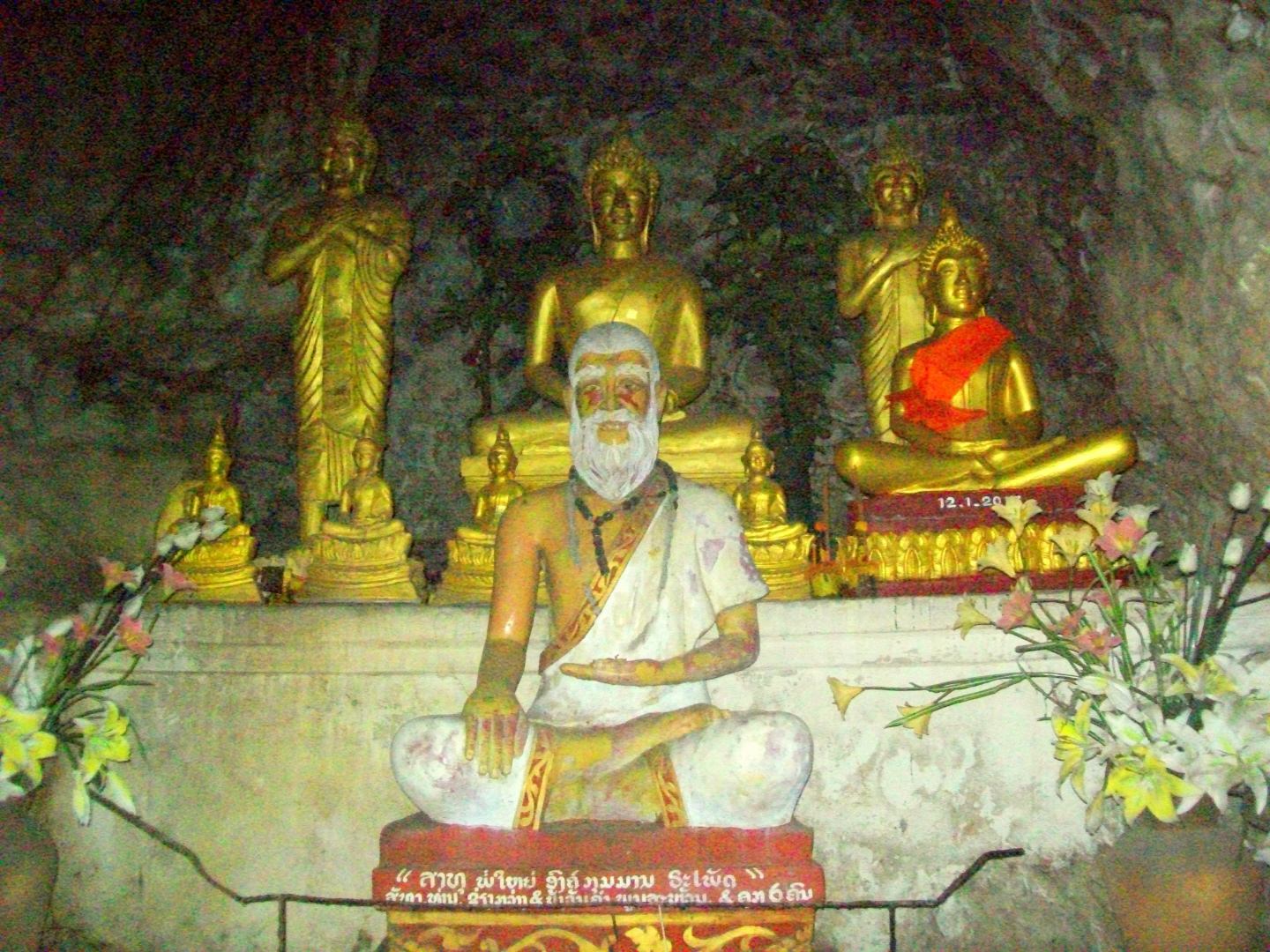 Yogi Saint in Cave of Vat Phanluangratsouda Ram - Luang Prabang, Laos