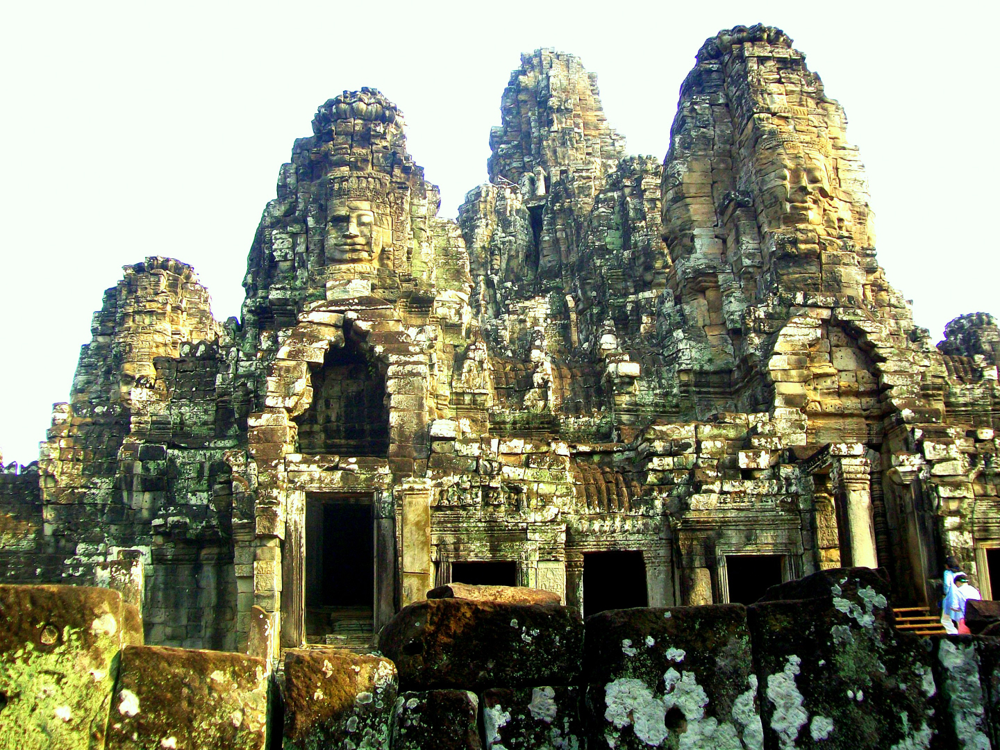 Angkor Thom - Bayon Temple Complex (See faces on the top of the Towers - Cambodia