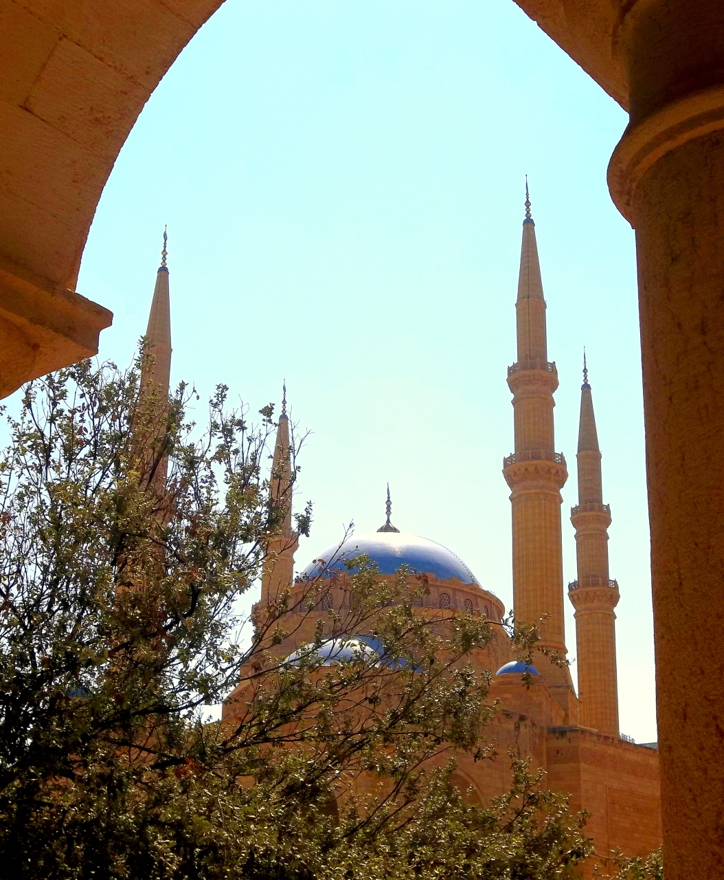 View from St. George's Greek Orthodox Church to Mohammad Al-Amin Mosque- Beirut