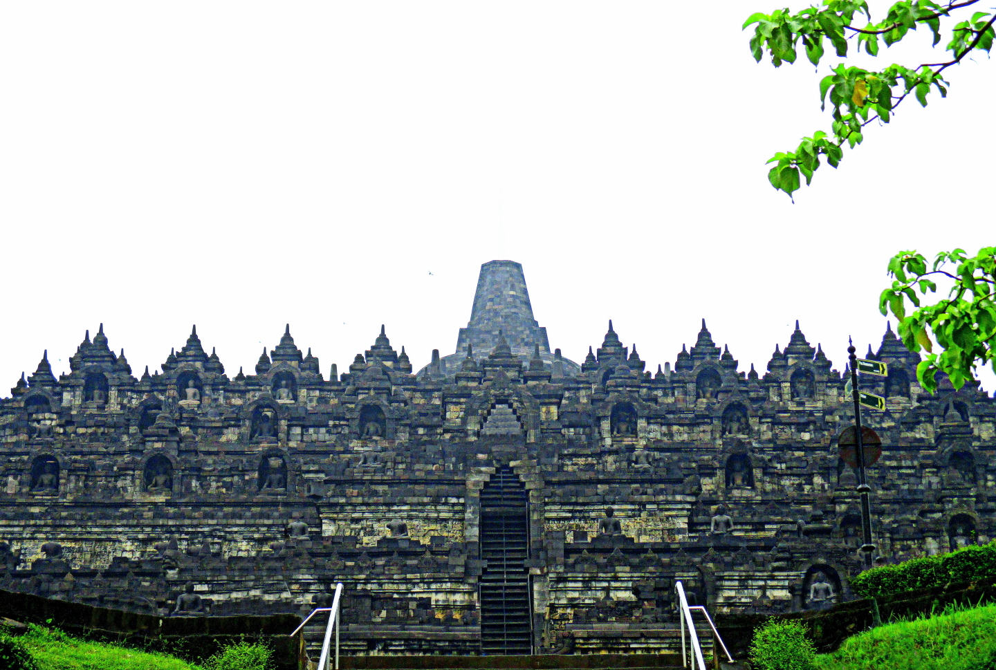 Approch to Borobodur Buddhist Shrine (9th ce) UNESCO World Heritage Site - Magelang, Java