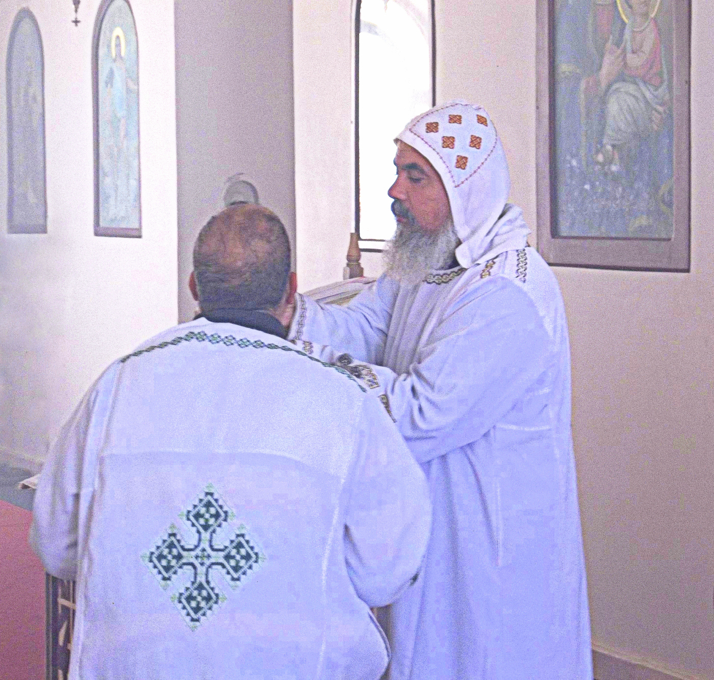 Incense Filled Eucharist (Holy Communion) at St. Paul's Little Church within the Monastery Complex (Egypt)