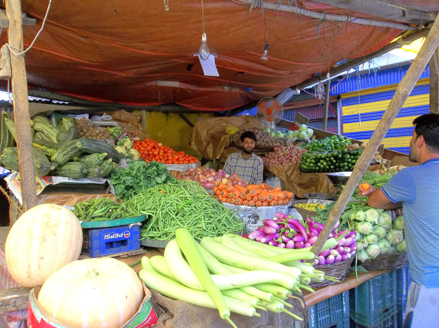 Produce Stall near Hazrat Bal Mosque - Srinagar, Kashmir