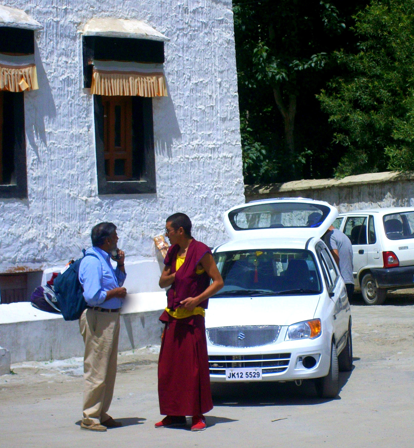 Ajata Looking for an Old Friend, Lama Chomspal at Sanker Gompa (monastery)- Leh, Ladakh