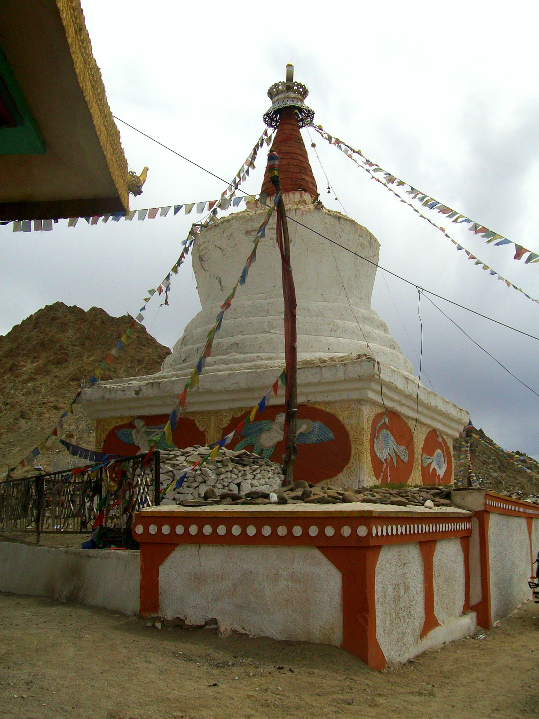 Ladakhi Buddhist (Vajrayana) Ethnically Tibetan Stupa - Leh, Ladakh - India