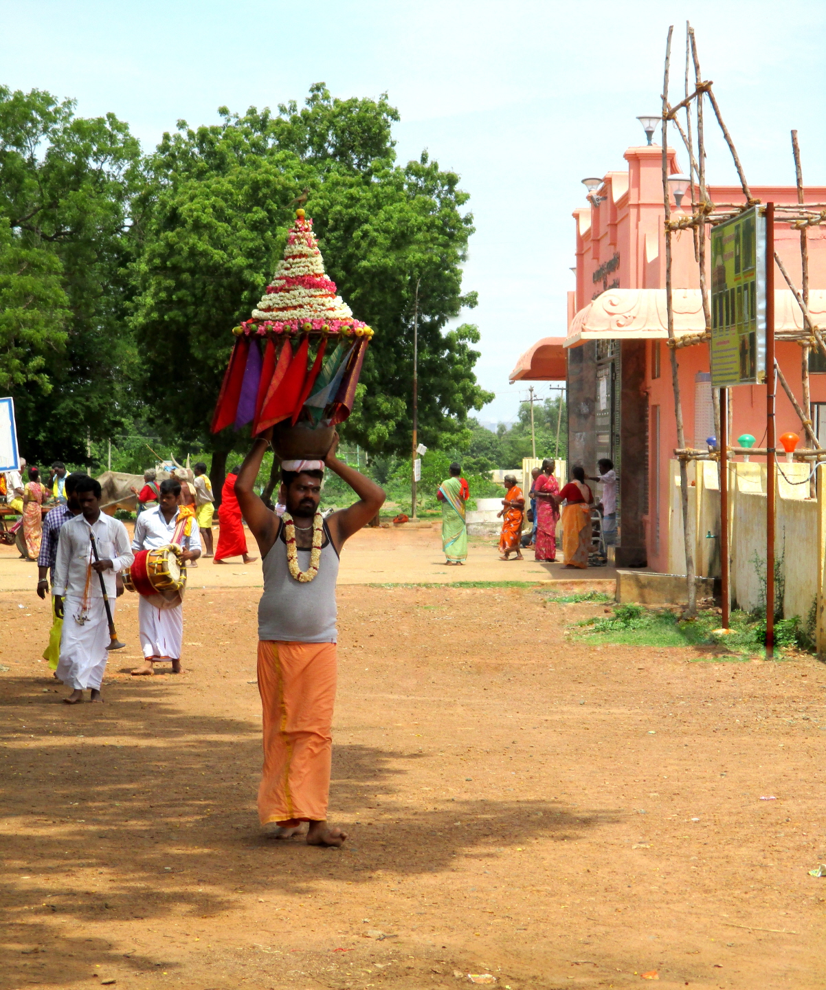 Procession of Devotees for village Goddess, Vadalur, Tamil Nadu, India