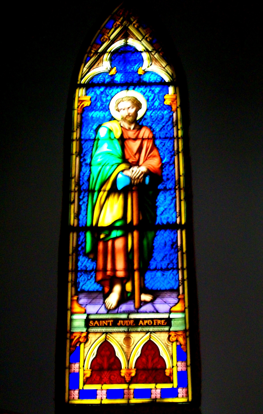 One of the Many Beautiful  Stain Glass Widows at St. Joseph's Cathedral