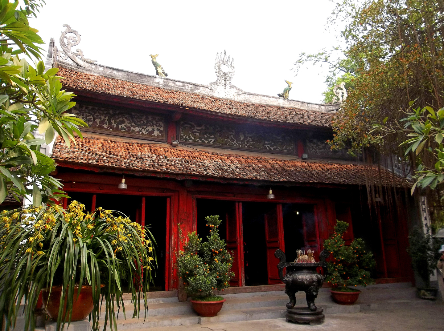 Ngoc Son Temple - Temple of Jade Mountain -on Hoan Kiem Lake in Hanoi, Viet Nam (19th Cen)