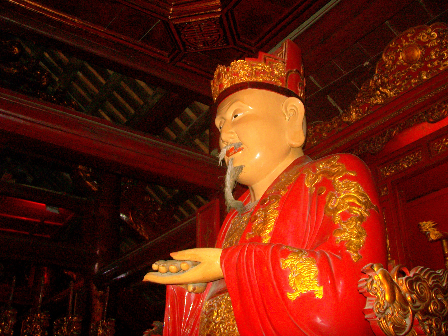 Kong Fuzi  (ie: Kongzi, Confucious) in Learning Temple - Hanoi, Viet Nam